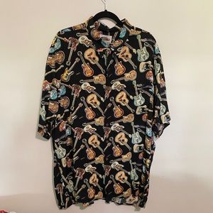 REYN SPOONER "Art of Eddy Y" Guitar Hawaiian Shirt